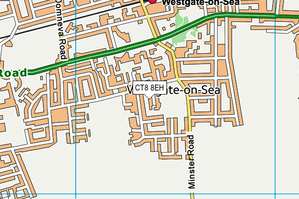 CT8 8EH map - OS VectorMap District (Ordnance Survey)
