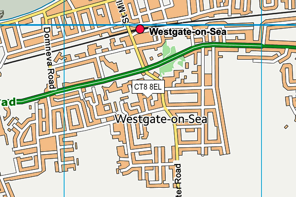 CT8 8EL map - OS VectorMap District (Ordnance Survey)