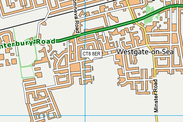 CT8 8ER map - OS VectorMap District (Ordnance Survey)