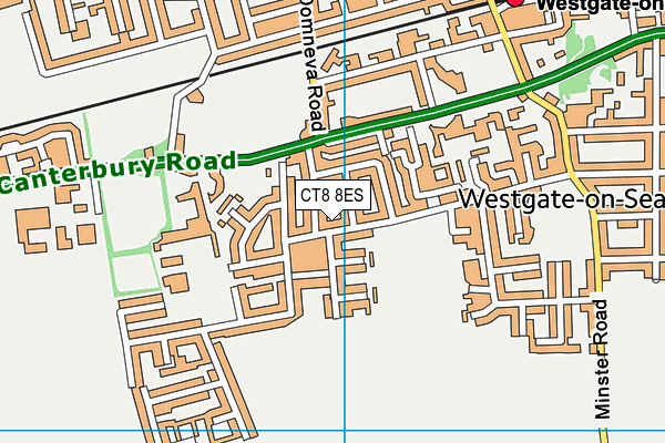 CT8 8ES map - OS VectorMap District (Ordnance Survey)