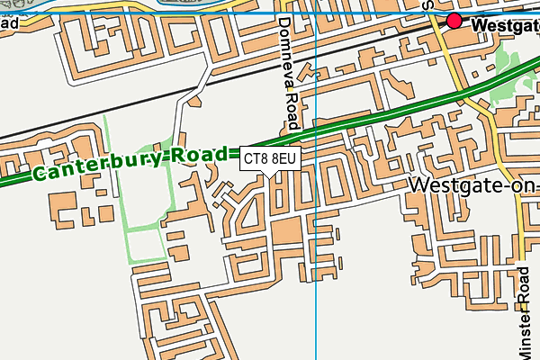 CT8 8EU map - OS VectorMap District (Ordnance Survey)