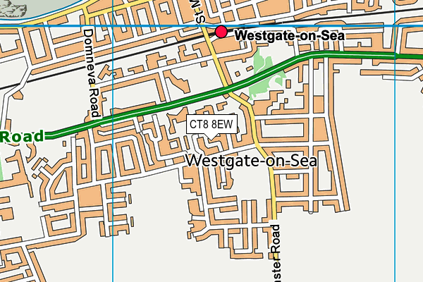 CT8 8EW map - OS VectorMap District (Ordnance Survey)