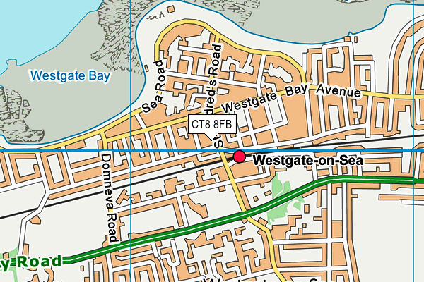 CT8 8FB map - OS VectorMap District (Ordnance Survey)