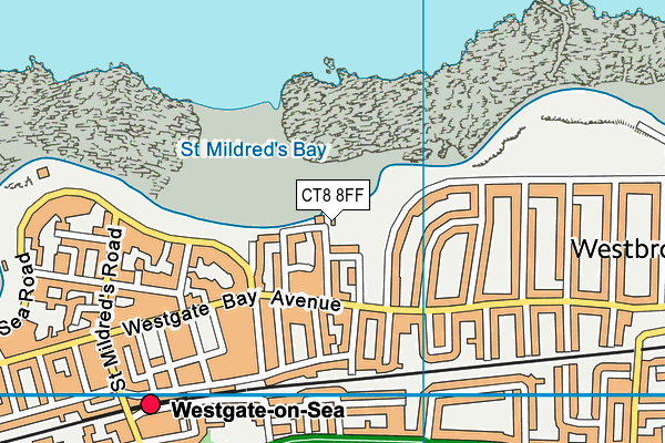 CT8 8FF map - OS VectorMap District (Ordnance Survey)