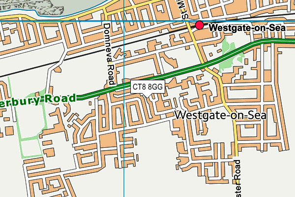 CT8 8GG map - OS VectorMap District (Ordnance Survey)