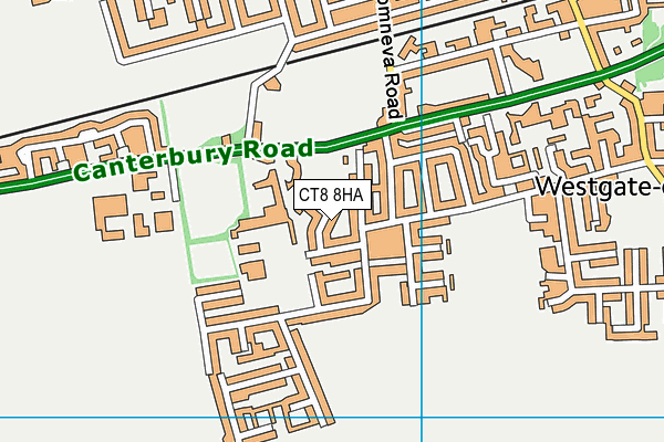 CT8 8HA map - OS VectorMap District (Ordnance Survey)