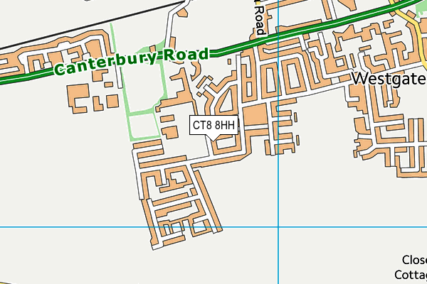 CT8 8HH map - OS VectorMap District (Ordnance Survey)
