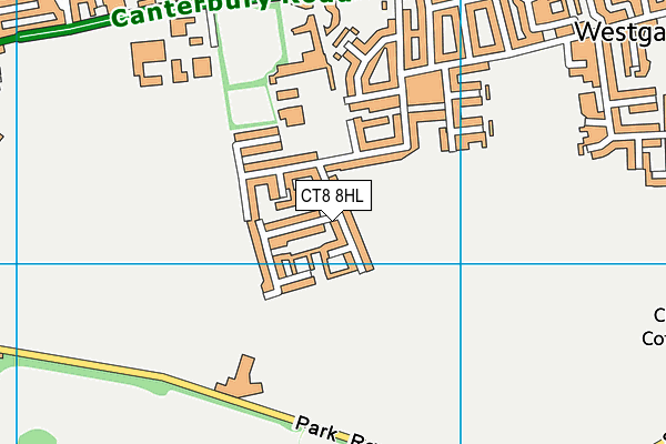 CT8 8HL map - OS VectorMap District (Ordnance Survey)