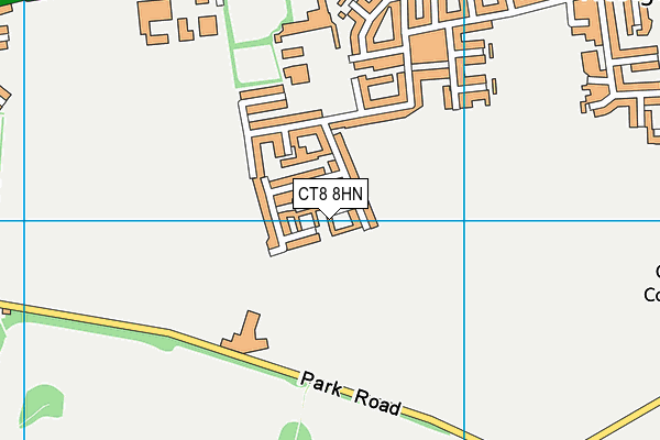 CT8 8HN map - OS VectorMap District (Ordnance Survey)
