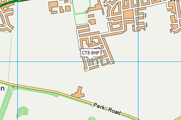 CT8 8HP map - OS VectorMap District (Ordnance Survey)