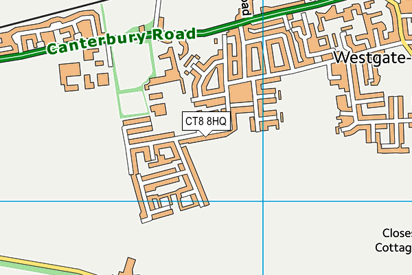 CT8 8HQ map - OS VectorMap District (Ordnance Survey)