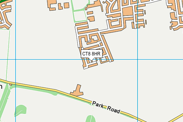 CT8 8HR map - OS VectorMap District (Ordnance Survey)