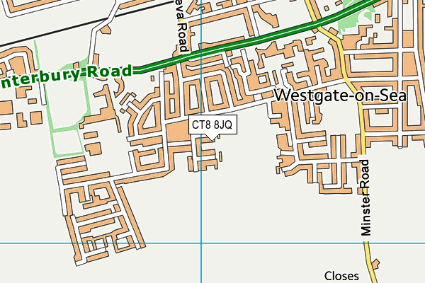 CT8 8JQ map - OS VectorMap District (Ordnance Survey)