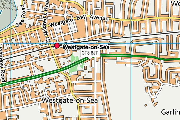 CT8 8JT map - OS VectorMap District (Ordnance Survey)