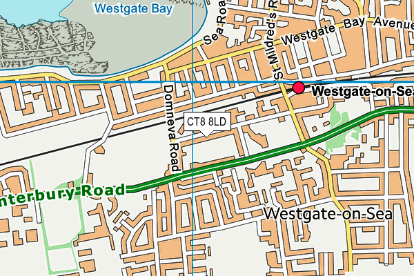 CT8 8LD map - OS VectorMap District (Ordnance Survey)