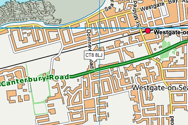 CT8 8LJ map - OS VectorMap District (Ordnance Survey)