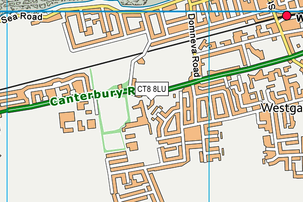 CT8 8LU map - OS VectorMap District (Ordnance Survey)