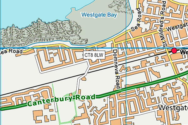 CT8 8LW map - OS VectorMap District (Ordnance Survey)