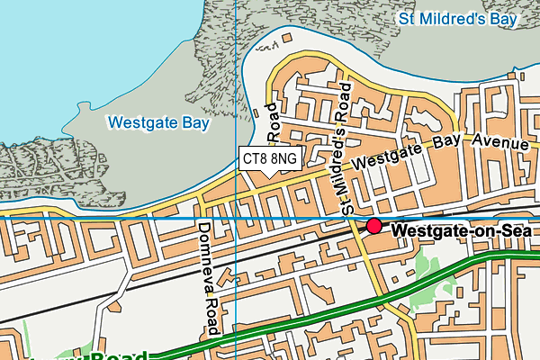 CT8 8NG map - OS VectorMap District (Ordnance Survey)