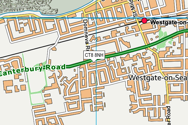 CT8 8NH map - OS VectorMap District (Ordnance Survey)