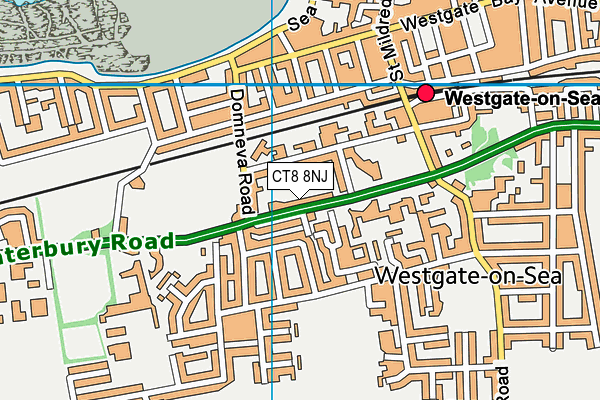 CT8 8NJ map - OS VectorMap District (Ordnance Survey)