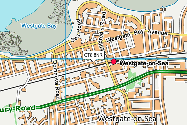 CT8 8NR map - OS VectorMap District (Ordnance Survey)