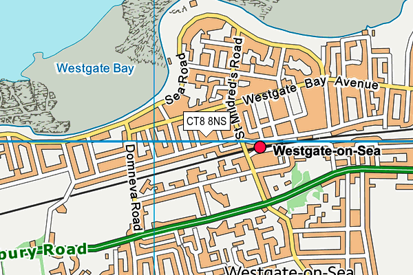 CT8 8NS map - OS VectorMap District (Ordnance Survey)