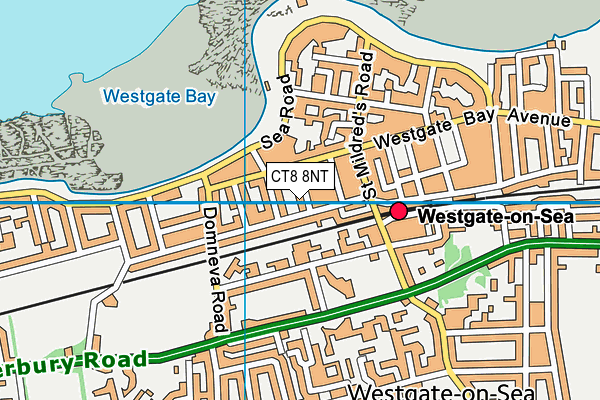 CT8 8NT map - OS VectorMap District (Ordnance Survey)
