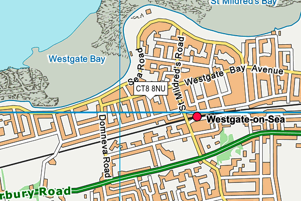 CT8 8NU map - OS VectorMap District (Ordnance Survey)