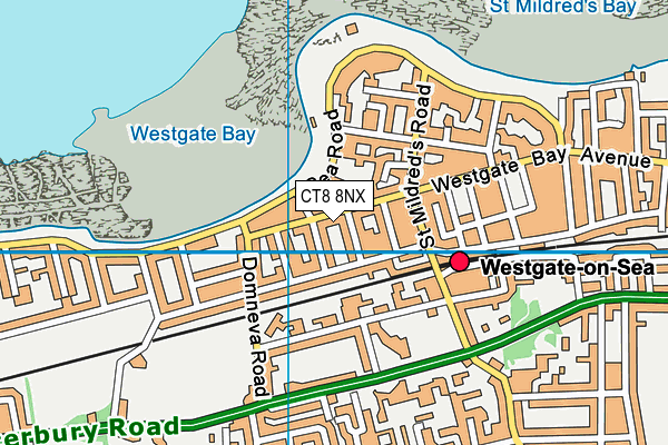 CT8 8NX map - OS VectorMap District (Ordnance Survey)