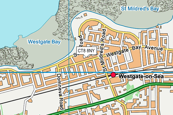 CT8 8NY map - OS VectorMap District (Ordnance Survey)