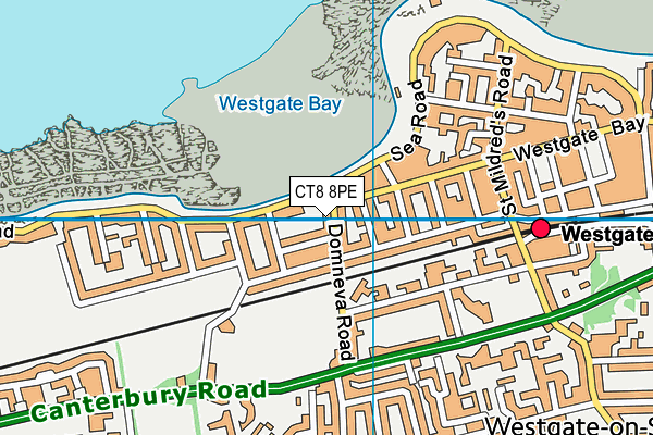 CT8 8PE map - OS VectorMap District (Ordnance Survey)