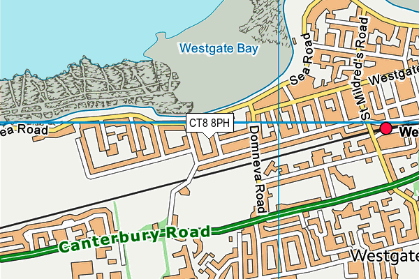 CT8 8PH map - OS VectorMap District (Ordnance Survey)