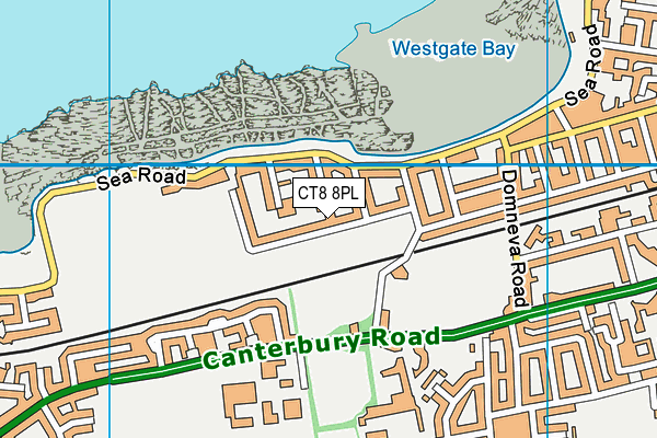 CT8 8PL map - OS VectorMap District (Ordnance Survey)
