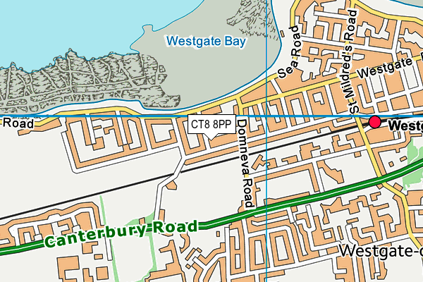 CT8 8PP map - OS VectorMap District (Ordnance Survey)