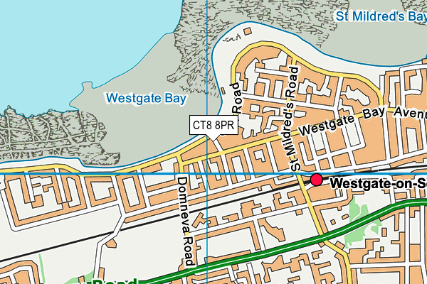 CT8 8PR map - OS VectorMap District (Ordnance Survey)