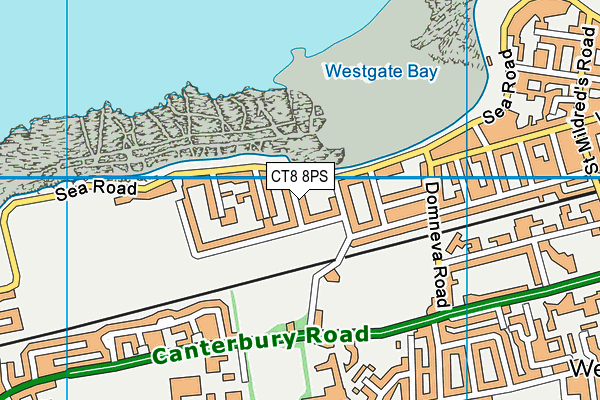CT8 8PS map - OS VectorMap District (Ordnance Survey)
