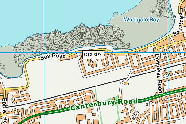 CT8 8PY map - OS VectorMap District (Ordnance Survey)