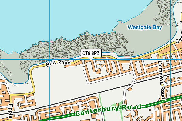 CT8 8PZ map - OS VectorMap District (Ordnance Survey)