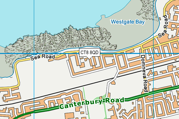 CT8 8QD map - OS VectorMap District (Ordnance Survey)