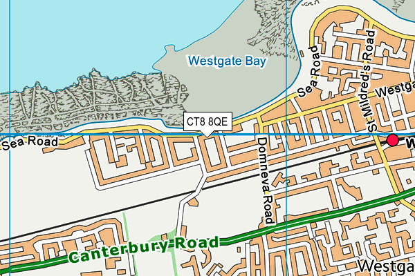 CT8 8QE map - OS VectorMap District (Ordnance Survey)