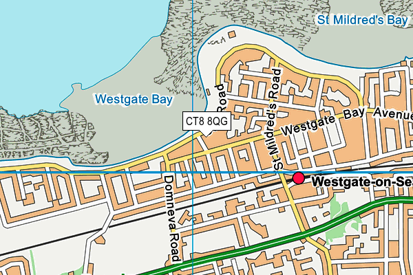 CT8 8QG map - OS VectorMap District (Ordnance Survey)