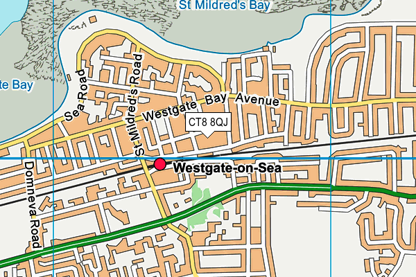 CT8 8QJ map - OS VectorMap District (Ordnance Survey)