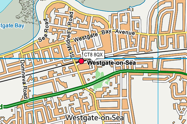 CT8 8QX map - OS VectorMap District (Ordnance Survey)