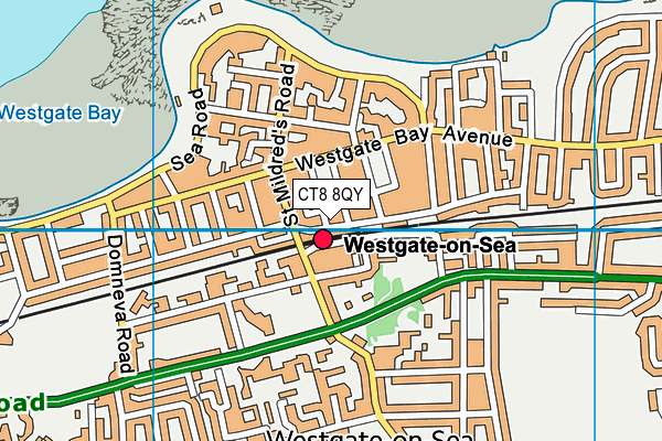 CT8 8QY map - OS VectorMap District (Ordnance Survey)