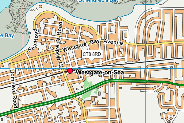 CT8 8RD map - OS VectorMap District (Ordnance Survey)