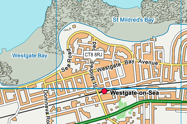 CT8 8RJ map - OS VectorMap District (Ordnance Survey)