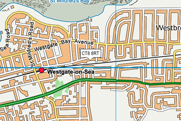 CT8 8RT map - OS VectorMap District (Ordnance Survey)