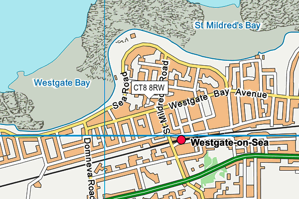 CT8 8RW map - OS VectorMap District (Ordnance Survey)