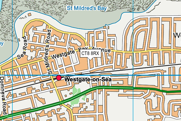 CT8 8RX map - OS VectorMap District (Ordnance Survey)